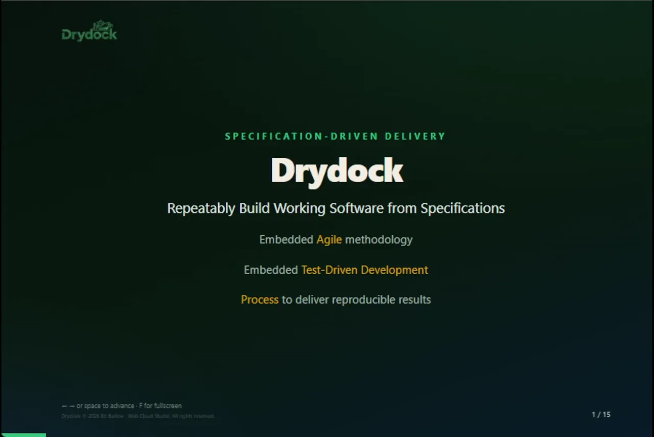 Drydock presentation video still